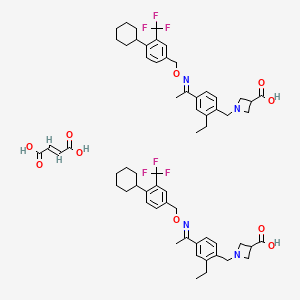 molecular formula C62H74F6N4O10 B610850 Siponimod Fumarate CAS No. 1234627-85-0