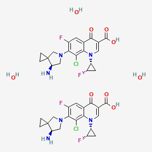 molecular formula C38H42Cl2F4N6O9 B610854 Sitafloxacin hydrate CAS No. 163253-35-8