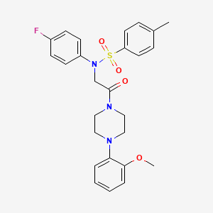 molecular formula C26H28FN3O4S B6108644 N-(4-fluorophenyl)-N-{2-[4-(2-methoxyphenyl)-1-piperazinyl]-2-oxoethyl}-4-methylbenzenesulfonamide 