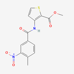 molecular formula C14H12N2O5S B6108686 Methyl 3-[(4-methyl-3-nitrobenzoyl)amino]thiophene-2-carboxylate 