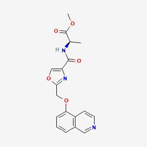 molecular formula C18H17N3O5 B6108721 methyl N-({2-[(5-isoquinolinyloxy)methyl]-1,3-oxazol-4-yl}carbonyl)-D-alaninate 