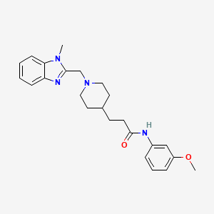 molecular formula C24H30N4O2 B6108798 N-(3-methoxyphenyl)-3-{1-[(1-methyl-1H-benzimidazol-2-yl)methyl]-4-piperidinyl}propanamide 