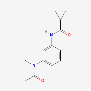 molecular formula C13H16N2O2 B6108816 N-{3-[acetyl(methyl)amino]phenyl}cyclopropanecarboxamide 