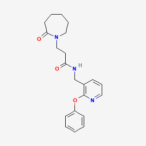 molecular formula C21H25N3O3 B6108834 3-(2-oxo-1-azepanyl)-N-[(2-phenoxy-3-pyridinyl)methyl]propanamide 