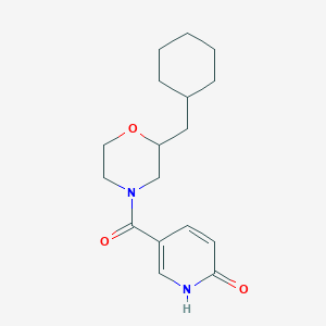 molecular formula C17H24N2O3 B6108864 5-{[2-(cyclohexylmethyl)-4-morpholinyl]carbonyl}-2-pyridinol 