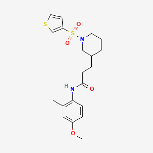 molecular formula C20H26N2O4S2 B6108872 N-(4-methoxy-2-methylphenyl)-3-[1-(3-thienylsulfonyl)-3-piperidinyl]propanamide 