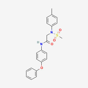 molecular formula C22H22N2O4S B6108881 N~2~-(4-methylphenyl)-N~2~-(methylsulfonyl)-N~1~-(4-phenoxyphenyl)glycinamide 