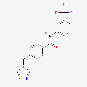 molecular formula C18H14F3N3O B6108884 4-(1H-imidazol-1-ylmethyl)-N-[3-(trifluoromethyl)phenyl]benzamide 