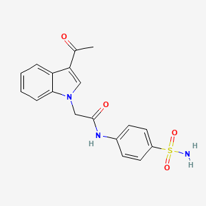 molecular formula C18H17N3O4S B6108893 2-(3-acetyl-1H-indol-1-yl)-N-(4-sulfamoylphenyl)acetamide 