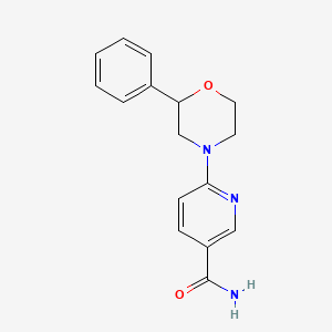molecular formula C16H17N3O2 B6108936 6-(2-phenyl-4-morpholinyl)nicotinamide 