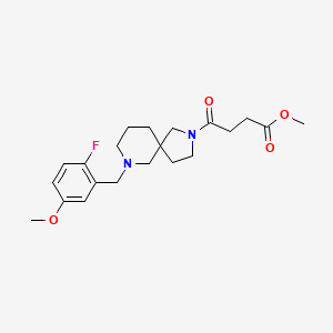 molecular formula C21H29FN2O4 B6108982 methyl 4-[7-(2-fluoro-5-methoxybenzyl)-2,7-diazaspiro[4.5]dec-2-yl]-4-oxobutanoate 