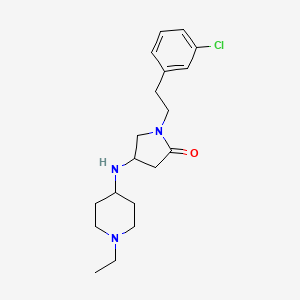 molecular formula C19H28ClN3O B6108991 1-[2-(3-chlorophenyl)ethyl]-4-[(1-ethyl-4-piperidinyl)amino]-2-pyrrolidinone 