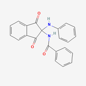 molecular formula C22H16N2O3 B6108997 N-(2-anilino-1,3-dioxo-2,3-dihydro-1H-inden-2-yl)benzamide 