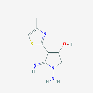 molecular formula C8H10N4OS B6109021 1,5-diamino-4-(4-methyl-1,3-thiazol-2-yl)-1,2-dihydro-3H-pyrrol-3-one 