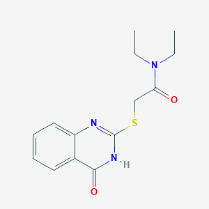 molecular formula C14H17N3O2S B6109023 N,N-diethyl-2-[(4-hydroxy-2-quinazolinyl)thio]acetamide 