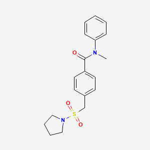 molecular formula C19H22N2O3S B6109030 N-methyl-N-phenyl-4-[(1-pyrrolidinylsulfonyl)methyl]benzamide 