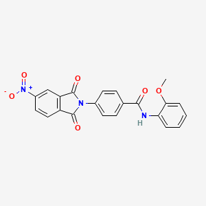 molecular formula C22H15N3O6 B6109046 N-(2-methoxyphenyl)-4-(5-nitro-1,3-dioxoisoindol-2-yl)benzamide 