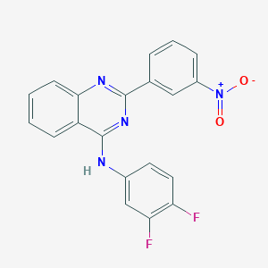 molecular formula C20H12F2N4O2 B6109087 N-(3,4-difluorophenyl)-2-(3-nitrophenyl)quinazolin-4-amine 