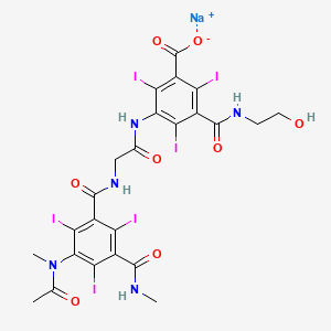 molecular formula C24H21I6N5NaO8 B610909 CID 131883276 CAS No. 67992-58-9