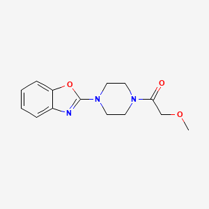 molecular formula C14H17N3O3 B6109093 1-[4-(1,3-BENZOXAZOL-2-YL)PIPERAZINO]-2-METHOXY-1-ETHANONE 