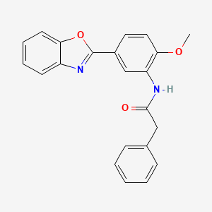 molecular formula C22H18N2O3 B6109119 N-[5-(1,3-benzoxazol-2-yl)-2-methoxyphenyl]-2-phenylacetamide 