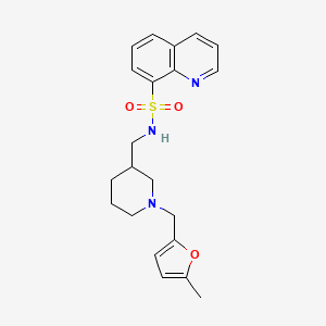 molecular formula C21H25N3O3S B6109134 N-({1-[(5-methyl-2-furyl)methyl]-3-piperidinyl}methyl)-8-quinolinesulfonamide 
