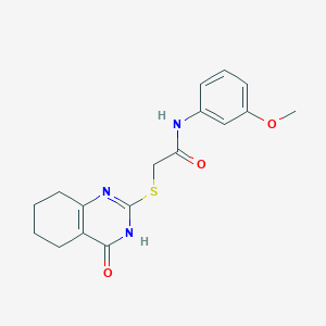molecular formula C17H19N3O3S B6109154 N-(3-methoxyphenyl)-2-[(4-oxo-3,4,5,6,7,8-hexahydro-2-quinazolinyl)thio]acetamide 