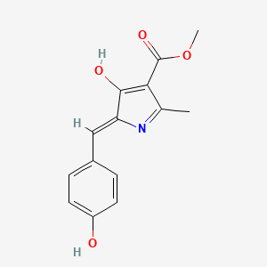 molecular formula C14H13NO4 B6109159 METHYL (5Z)-5-[(4-HYDROXYPHENYL)METHYLIDENE]-2-METHYL-4-OXO-4,5-DIHYDRO-1H-PYRROLE-3-CARBOXYLATE 