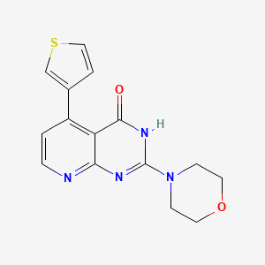 molecular formula C15H14N4O2S B6109167 2-(MORPHOLIN-4-YL)-5-(THIOPHEN-3-YL)-3H,4H-PYRIDO[2,3-D]PYRIMIDIN-4-ONE 