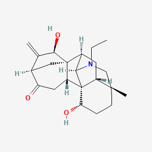 molecular formula C22H31NO3 B610919 Songorine CAS No. 509-24-0