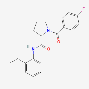 molecular formula C20H21FN2O2 B6109204 N-(2-ethylphenyl)-1-(4-fluorobenzoyl)prolinamide 