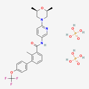 molecular formula C26H32F3N3O11P2 B610921 Sonidegib phosphate CAS No. 1218778-77-8