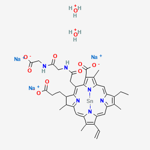 molecular formula C38H43N6Na3O10Sn+2 B610922 Sonoflora 1 