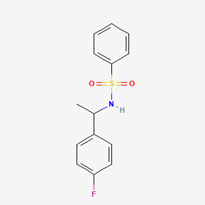 molecular formula C14H14FNO2S B6109237 N-[1-(4-fluorophenyl)ethyl]benzenesulfonamide 