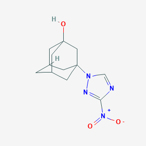 molecular formula C12H16N4O3 B6109242 3-(3-Nitro-1,2,4-triazol-1-yl)adamantan-1-ol 