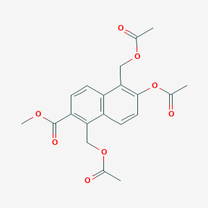 molecular formula C20H20O8 B6109268 Methyl 6-acetyloxy-1,5-bis(acetyloxymethyl)naphthalene-2-carboxylate 