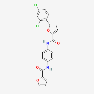 molecular formula C22H14Cl2N2O4 B6109348 5-(2,4-dichlorophenyl)-N-[4-(furan-2-carbonylamino)phenyl]furan-2-carboxamide 