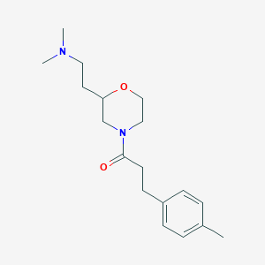 molecular formula C18H28N2O2 B6109417 N,N-dimethyl-2-{4-[3-(4-methylphenyl)propanoyl]-2-morpholinyl}ethanamine 