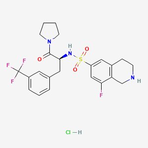 molecular formula C23H26ClF4N3O3S B610942 (S)-PFI-2 hydrochloride CAS No. 1627607-88-8