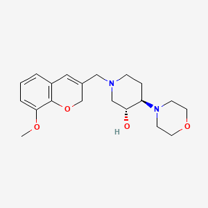 molecular formula C20H28N2O4 B6109421 (3R,4R)-1-[(8-methoxy-2H-chromen-3-yl)methyl]-4-morpholin-4-ylpiperidin-3-ol 