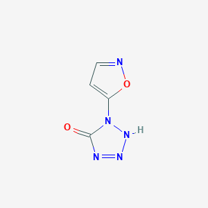 molecular formula C4H3N5O2 B061097 1-(1,2-oxazol-5-yl)-2H-tetrazol-5-one CAS No. 175904-78-6