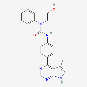 1-(2-hydroxyethyl)-3-[4-(5-methyl-7H-pyrrolo[2,3-d]pyrimidin-4-yl)phenyl]-1-phenylurea