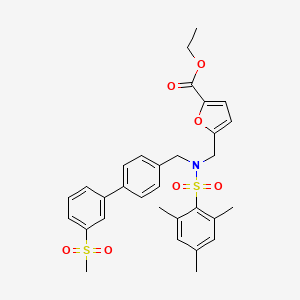 Ethyl 5-[[[4-(3-methylsulfonylphenyl)phenyl]methyl-(2,4,6-trimethylphenyl)sulfonylamino]methyl]furan-2-carboxylate