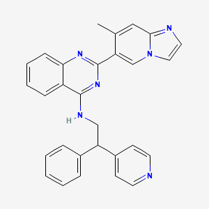 2-(7-Methylimidazo[1,2-A]pyridin-6-YL)-N-(2-phenyl-2-(pyridin-4-YL)ethyl)quinazolin-4-amine