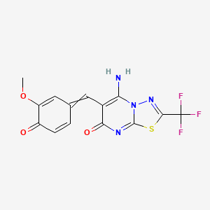 molecular formula C14H9F3N4O3S B610994 SRPIN803 