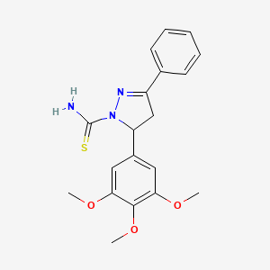 3-Phenyl-5-(3,4,5-trimethoxyphenyl)-4,5-dihydro-1H-pyrazole-1-carbothioamide