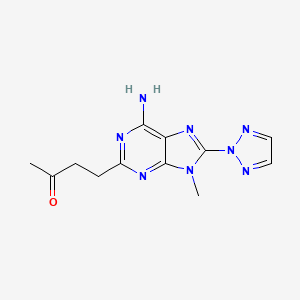 4-[6-Amino-9-methyl-8-(triazol-2-yl)purin-2-yl]butan-2-one