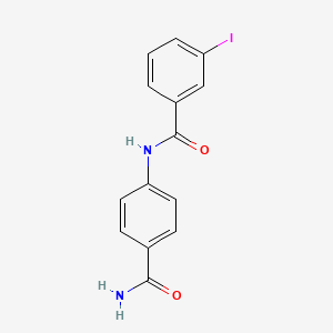 molecular formula C14H11IN2O2 B6110438 N-(4-carbamoylphenyl)-3-iodobenzamide 