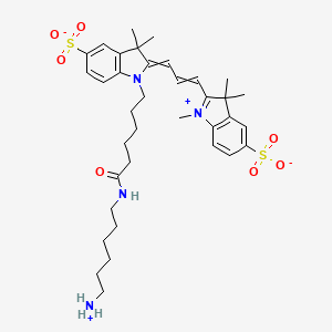 molecular formula C36H50N4O7S2 B611056 Sulfo-Cyanine3 amine CAS No. 2183440-43-7