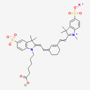 molecular formula C37H43KN2O8S2 B611068 Sulfo-Cyanine7 carboxylic acid 